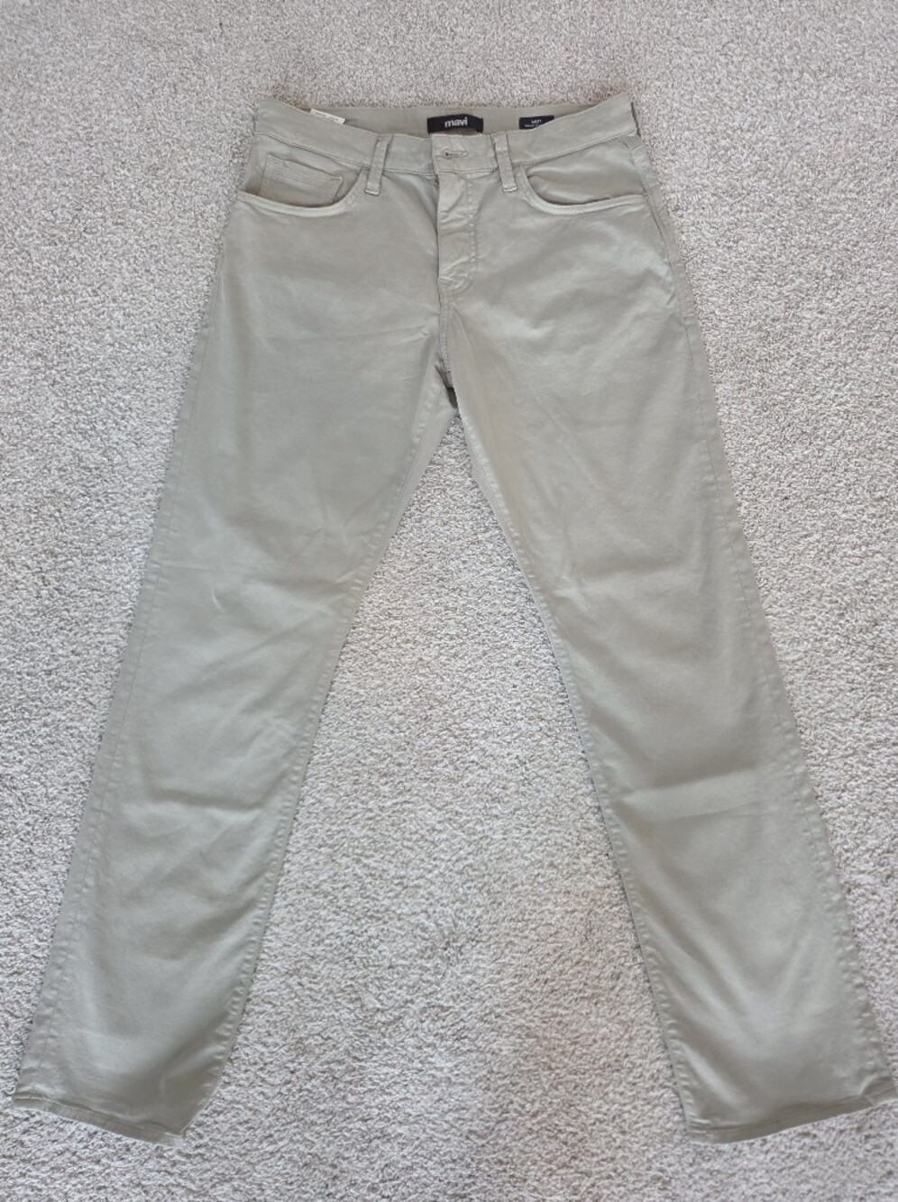Mavi Matt Relaxed Straight Leg Pants in Light Tan